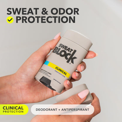 SweatBlock Clinical Strength Deodorant & Antiperspirant – Sandalwood & Amber, 48-Hour Protection