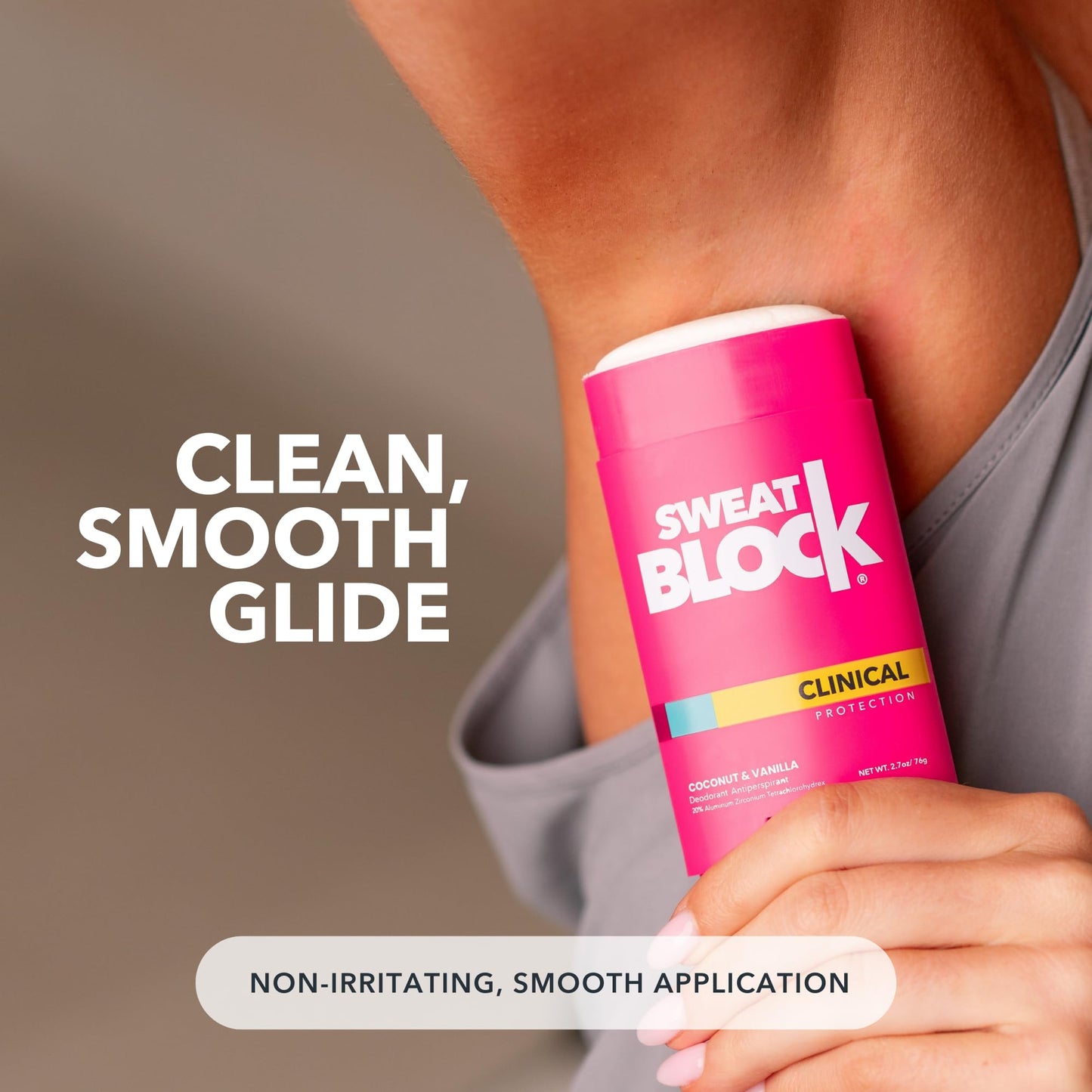 SweatBlock Clinical Strength Deodorant for Women – Coconut & Vanilla, 48-Hour Sweat & Odor Protection