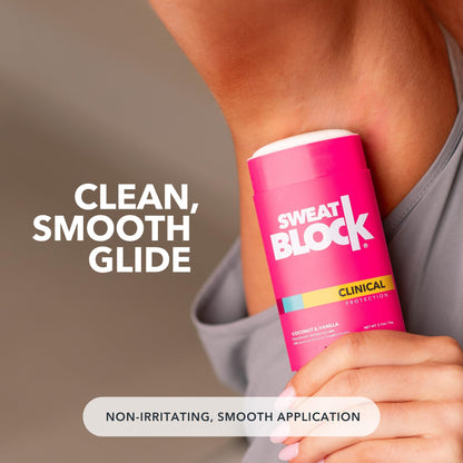 SweatBlock Clinical Strength Deodorant for Women – Coconut & Vanilla, 48-Hour Sweat & Odor Protection