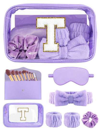 Sweet Lion Gift Sets for Women | Initial Makeup Bag & Brush Set