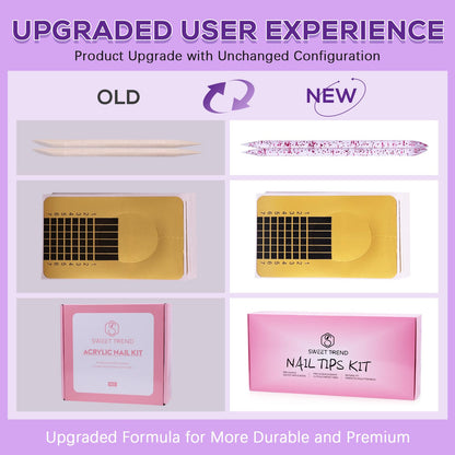 Sweet Trend Beginners Nail Kit Acrylic Set | All-in-One Starter for DIY Nail Art