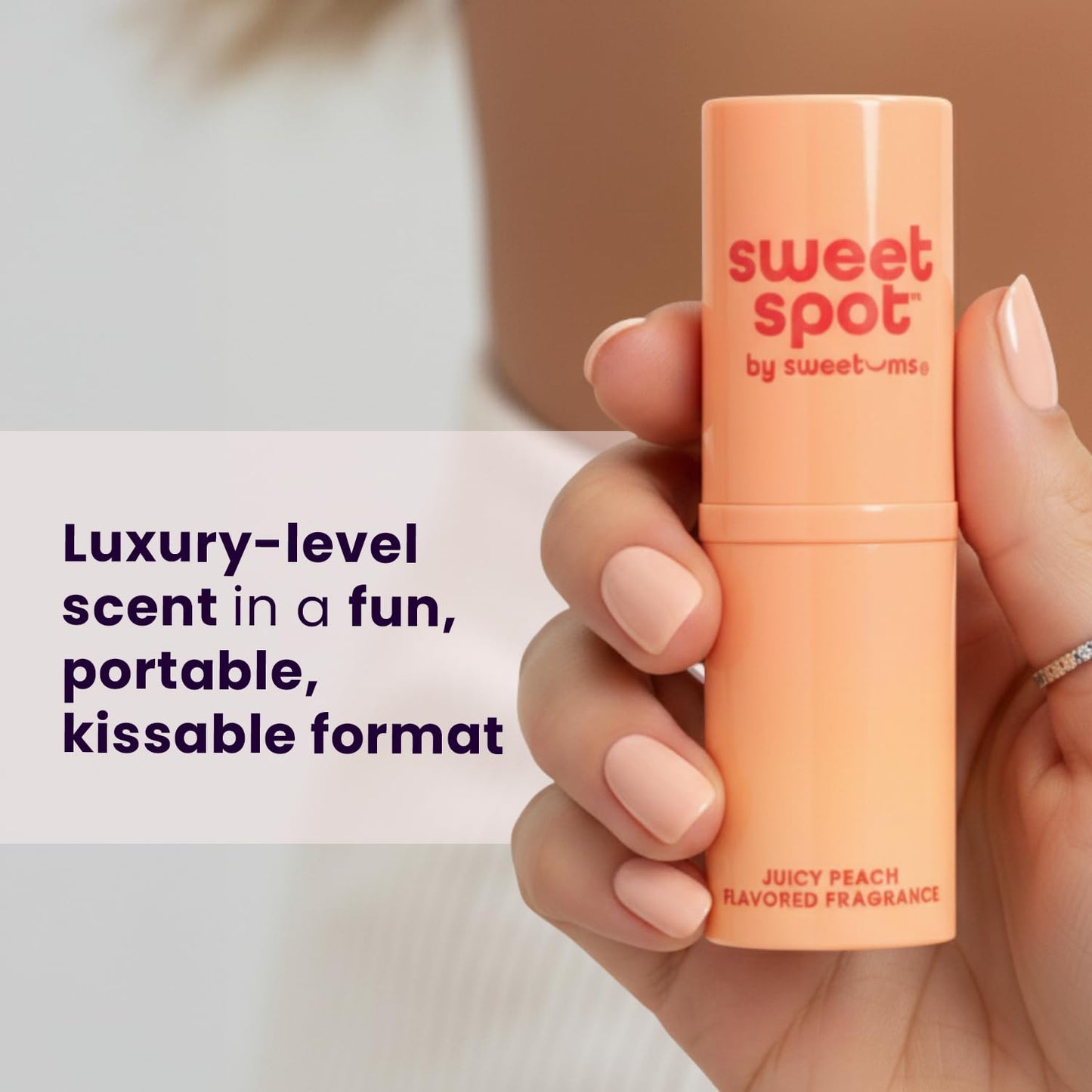 Sweetums SweetSpot Peach Solid Perfume Stick – Portable, Long-Lasting Fragrance