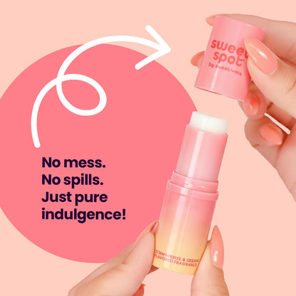 SweetSpot Flavored Solid Perfume Stick – Strawberries & Cream | Travel-Ready, Long-Lasting Fragrance by Sweetums