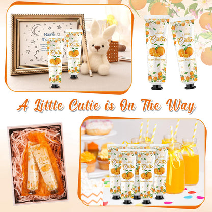 Swiffen 24 Sets Baby Shower Hand Cream Favors – Orange Cutie with Organza Bags