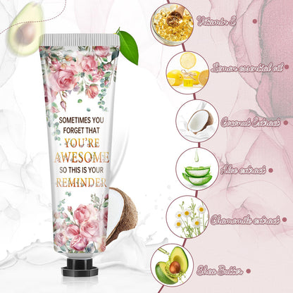 Swiffen 48-Set Inspirational Hand Cream Gift Set with Organza Bags – Travel-Size Lotions for Christmas Party Favors