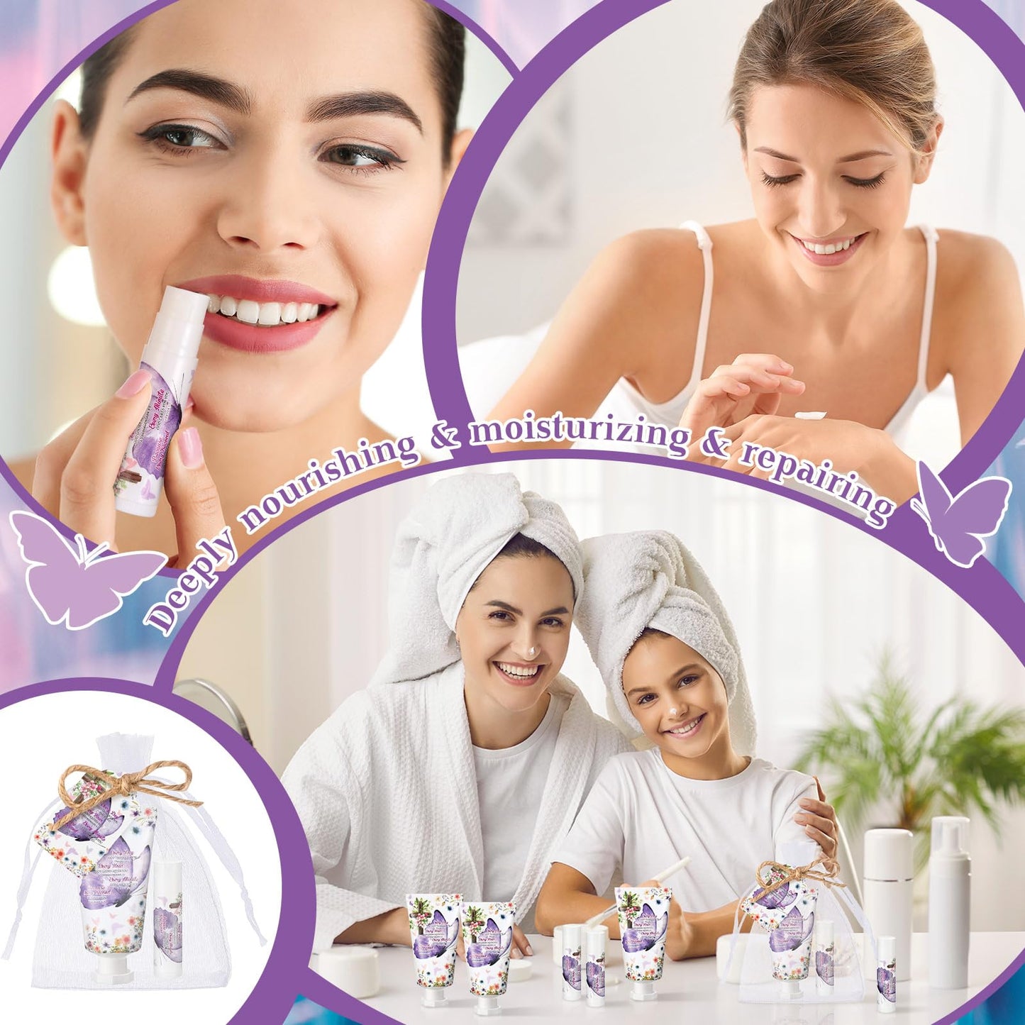 Swiffen 24-Set Christian Hand Cream & Lip Balm Gift Set – Travel Size Bible Verse Gift for Women