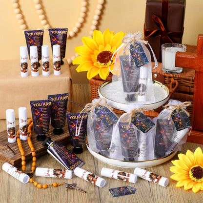 Swiffen 24 Sets Christian Hand Cream & Lip Balm Gift Set – Bible Verse Gift for Women