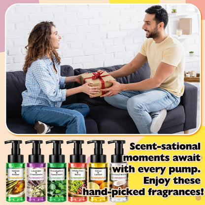 Swiffen 6 Pack Scented Foaming Hand Soap – Gentle, Moisturizing Liquid Hand Wash Gift Set (6 x 8.75 fl oz)