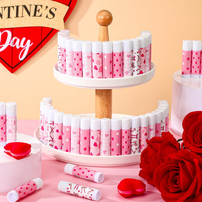 Swiffen 50-Pack Valentine's Lip Balms Gifts Bulk | Galentine's Day Party Favors