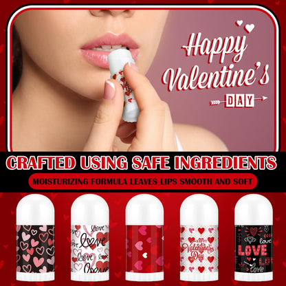 Swiffen 50-Pack Valentine's Mini Lip Balms Gifts Bulk for Galentine's Day