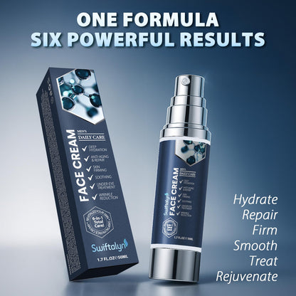 Swiftalyn 6-in-1 Face Cream for Men — Anti-Aging Moisturizer, Dark Spot & Eye Bag Treatment