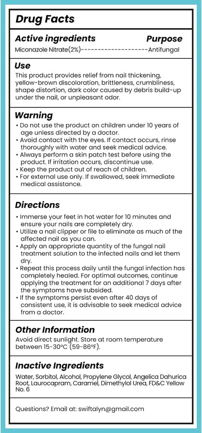 Swiftalyn Extra Strength Nail Solution with Brush – Toenail & Nail Care (20ml)