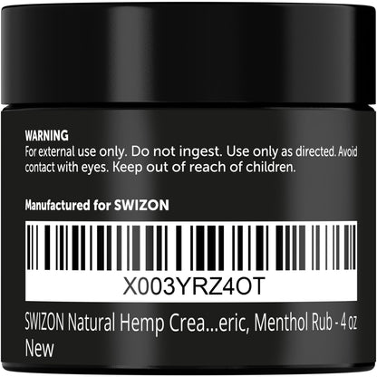 SWIZON Cream with Arnica Montana, Emu Oil, Curcumin, Turmeric – Soothing Comfort, 4oz