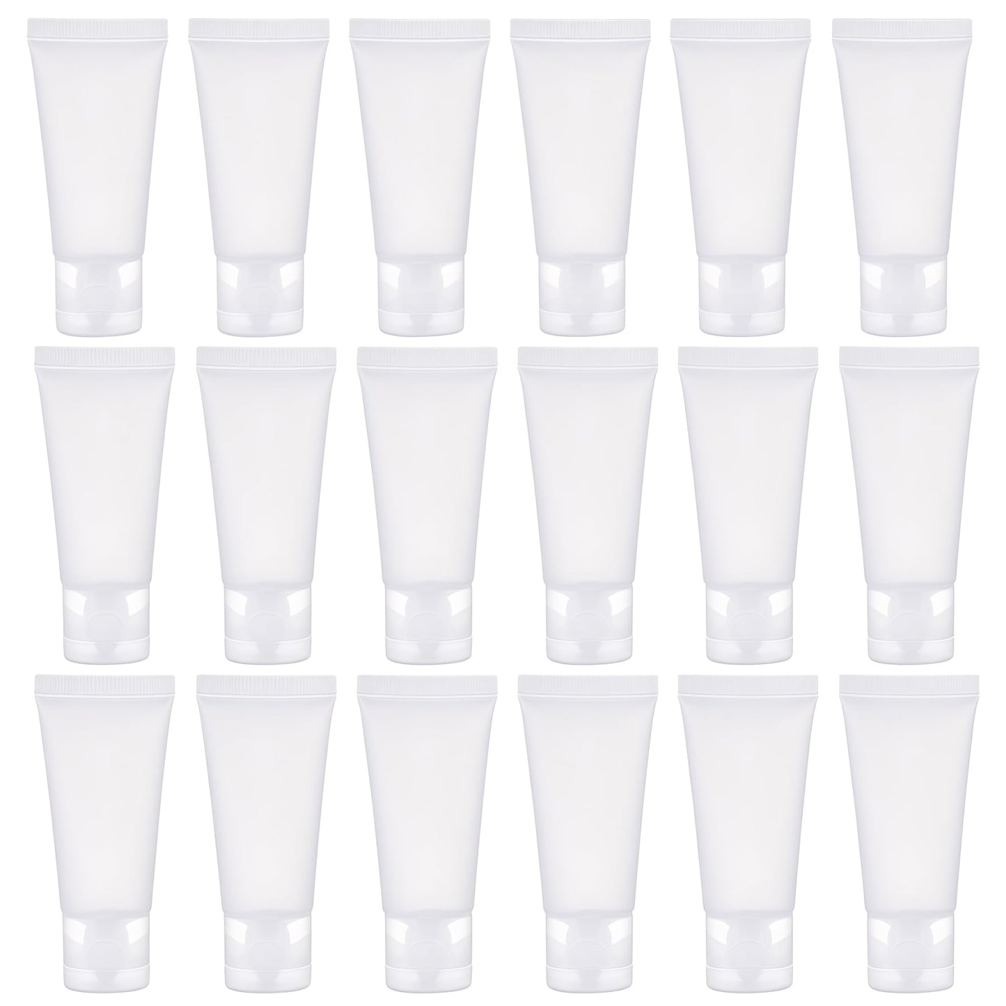 SYBL 20Pcs 50ml Clear Refillable Tubes – Leak-Proof Cosmetic Containers