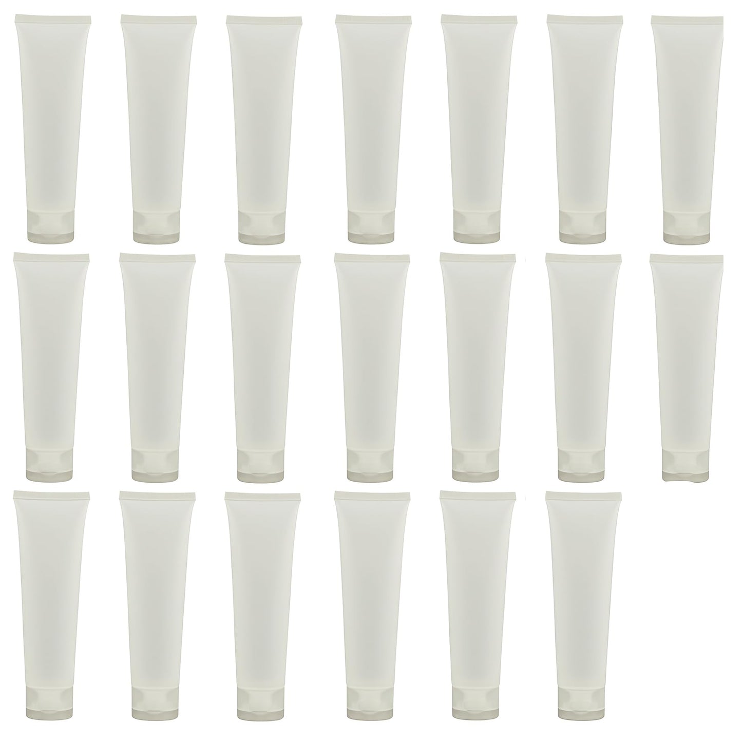 SYBL 20Pcs Clear Empty Refillable Tubes 100ml – Leak-Proof Squeezable Containers
