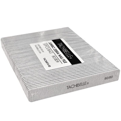 Tachibelle 50 Pcs Premium Japan Abrasive Jumbo File – Washable Zebra Nail Files 80/80 Coarse