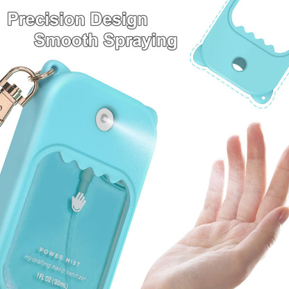 taessv 3Pcs Touchland Silicone Case & Keychain – Cute Holder for Power Mist, Gentle Mist, Glow Mist (Pink, Purple, Blue)