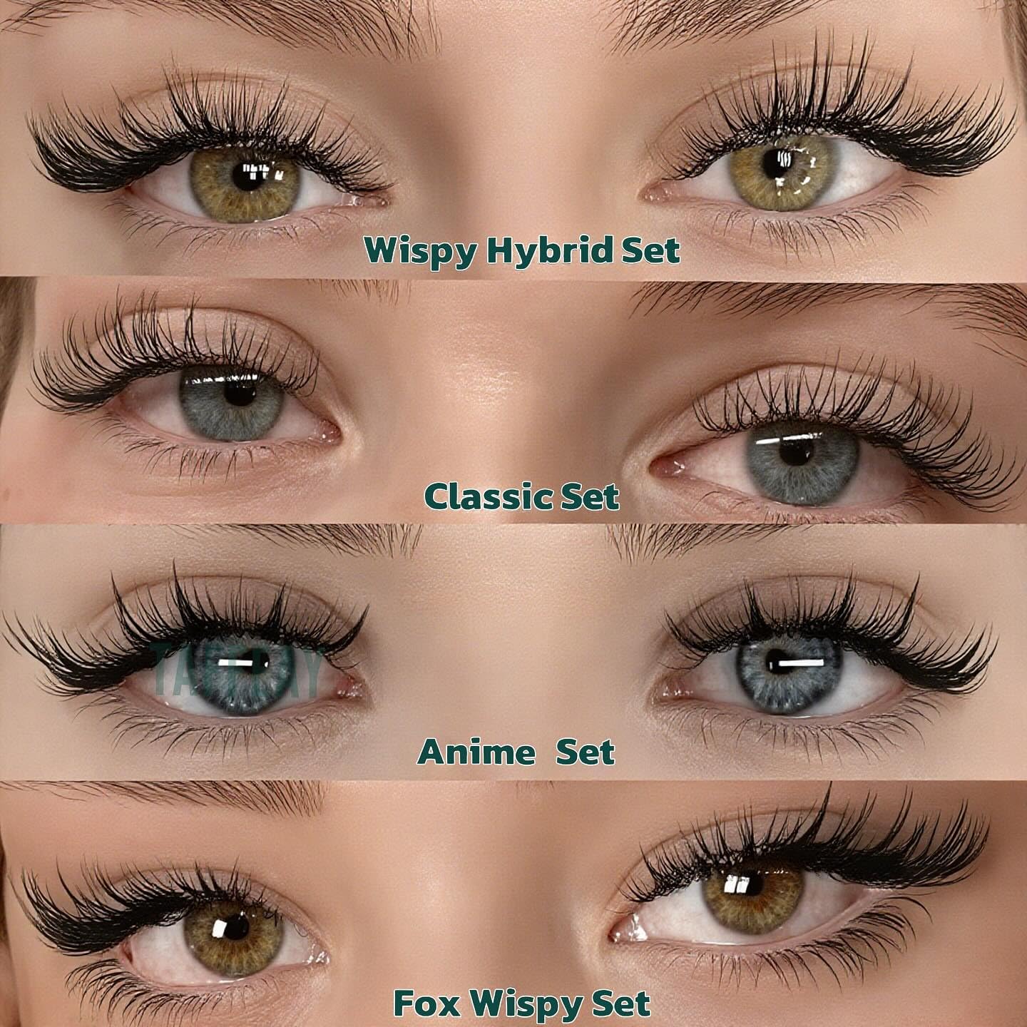 TAFFEAY Cashmere Classic & Volume Lash Extensions – C/CC/D/B/J Curl, 0.03-0.15 Thickness, 8-20mm Length, 16-Row Tray
