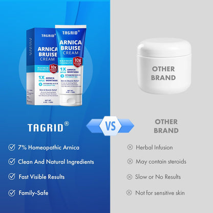 TAGRID Arnica Cream Extra Strength — Fast Bruise & Pain Relief with Vitamin K (4 oz)