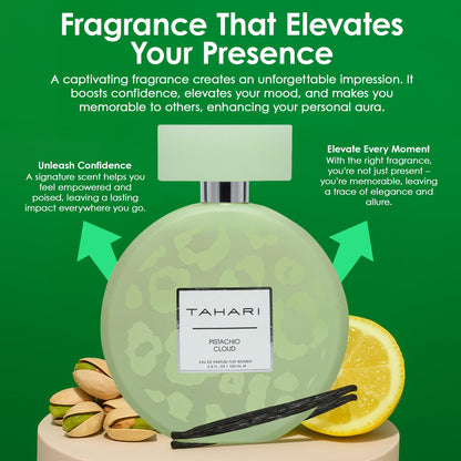 TAHARI Eau de Parfum for Women – Sweet Pistachio Cloud, Long-Lasting & Affordable Luxury