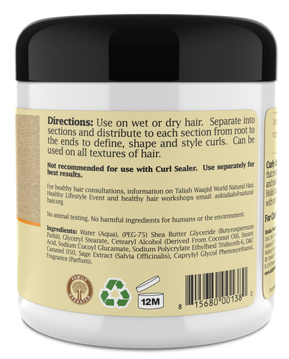 Taliah Waajid Black Earth Curls Waves Natural Curly Curl Cream – Extreme Curl Definition, Paraben Free, Shea Butter & Sage | 6oz (6-Pack)