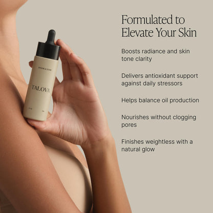 TALOVA Botanical Elixir 2oz - Facial Oil Moisturizer with Jojoba, Vitamin C & E