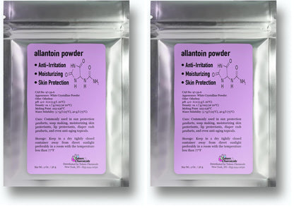 Allantoin Powder 2 Oz Cosmetic Grade – Hydration & Gentle Exfoliation | Talsen Chemicals (2-Pack)
