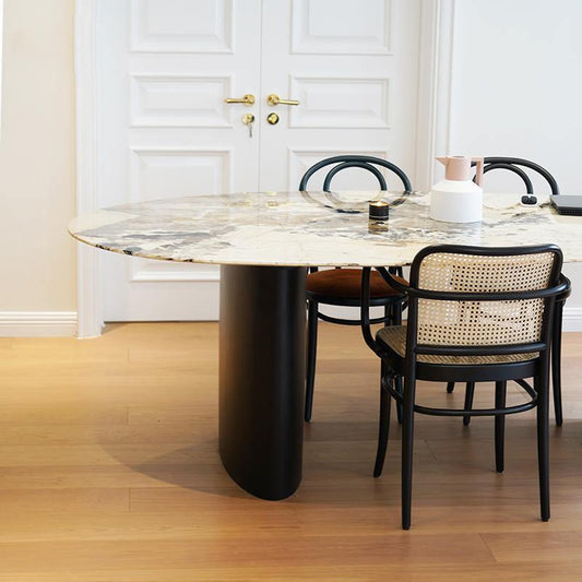 Tambo Oval Dining Table, Pebble Shape, Sintered Stone