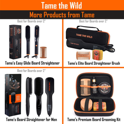 Tame The Wild Beard Straightener with Heat Protectant – Argan Oil, Keratin & Aloe Fortified Beard Spray (8.5 Fl Oz)