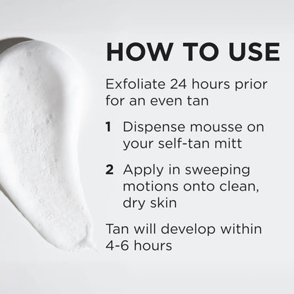 TAN-LUXE Hydra Mousse – Hydrating Self-Tan Mousse, Transfer-Free Body Tanner (6.76 fl oz)
