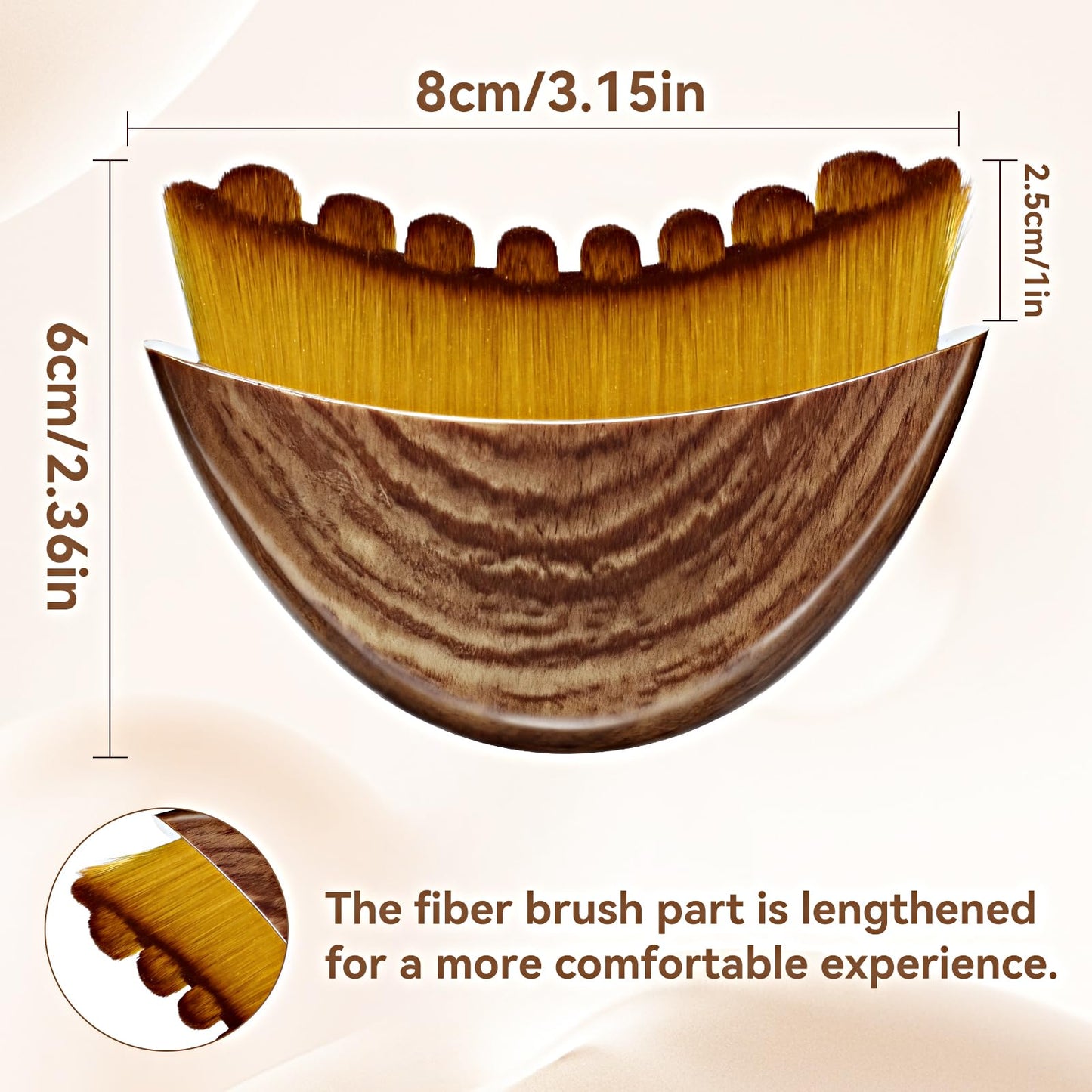Tankitial Lymphatic Contour Face Brush – Soft Bristles for Sculpting, Detox Massage & Absorption