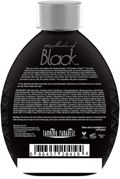 Tanning Paradise 365 Shades of Black – Triple Black Bronzing Lotion 13.5oz