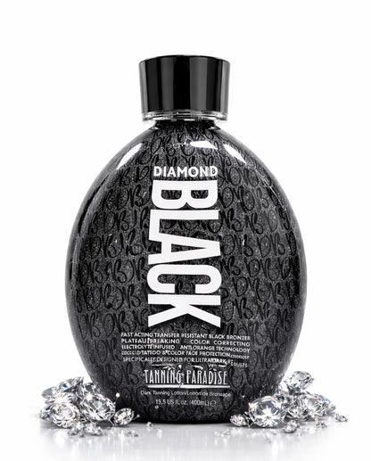 Tanning Paradise Diamond Black Tanning Lotion - Transfer-Resistant Bronzer for Indoor Tanning Beds 13.5oz