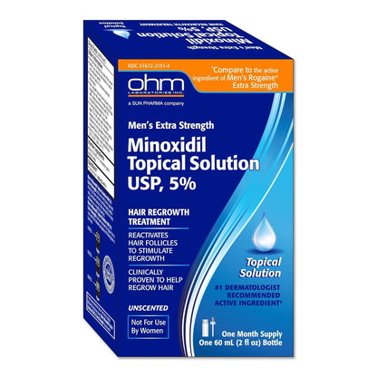 TARO Minoxidil 5% Solution for Men – 2oz Topical Hair Regrowth
