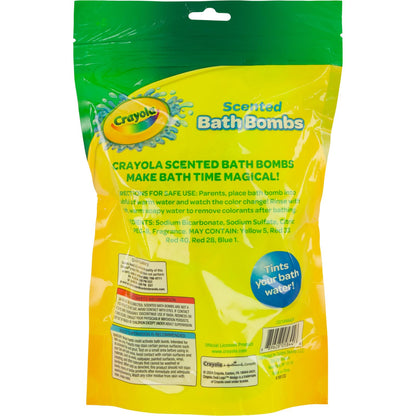 Taste Beauty Crayola Colorful Scented Bath Bombs for Kids – Non-Toxic, Color-Your-Bath Fizzies (Pack of 2)