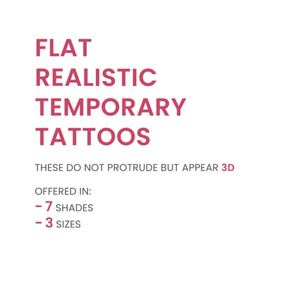 TataTattoos Realistic Nipple & Areola Temporary Tattoos – Cream, Small Pack of 10