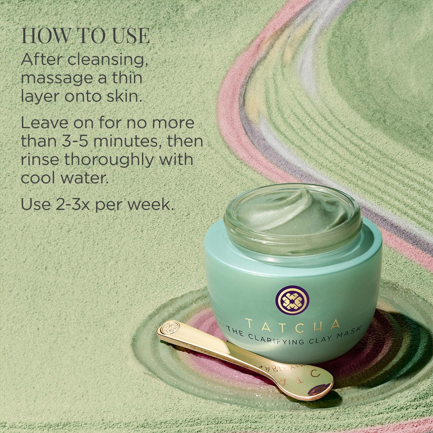 TATCHA The Clarifying Clay Mask | Warming Pore-Purifying Exfoliator, 50 ml