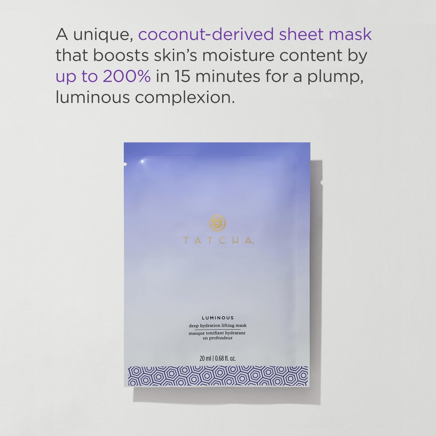 TATCHA Luminous Deep Hydration Lifting Mask | Up to 200% Moisture in 15 Minutes | 20 ml