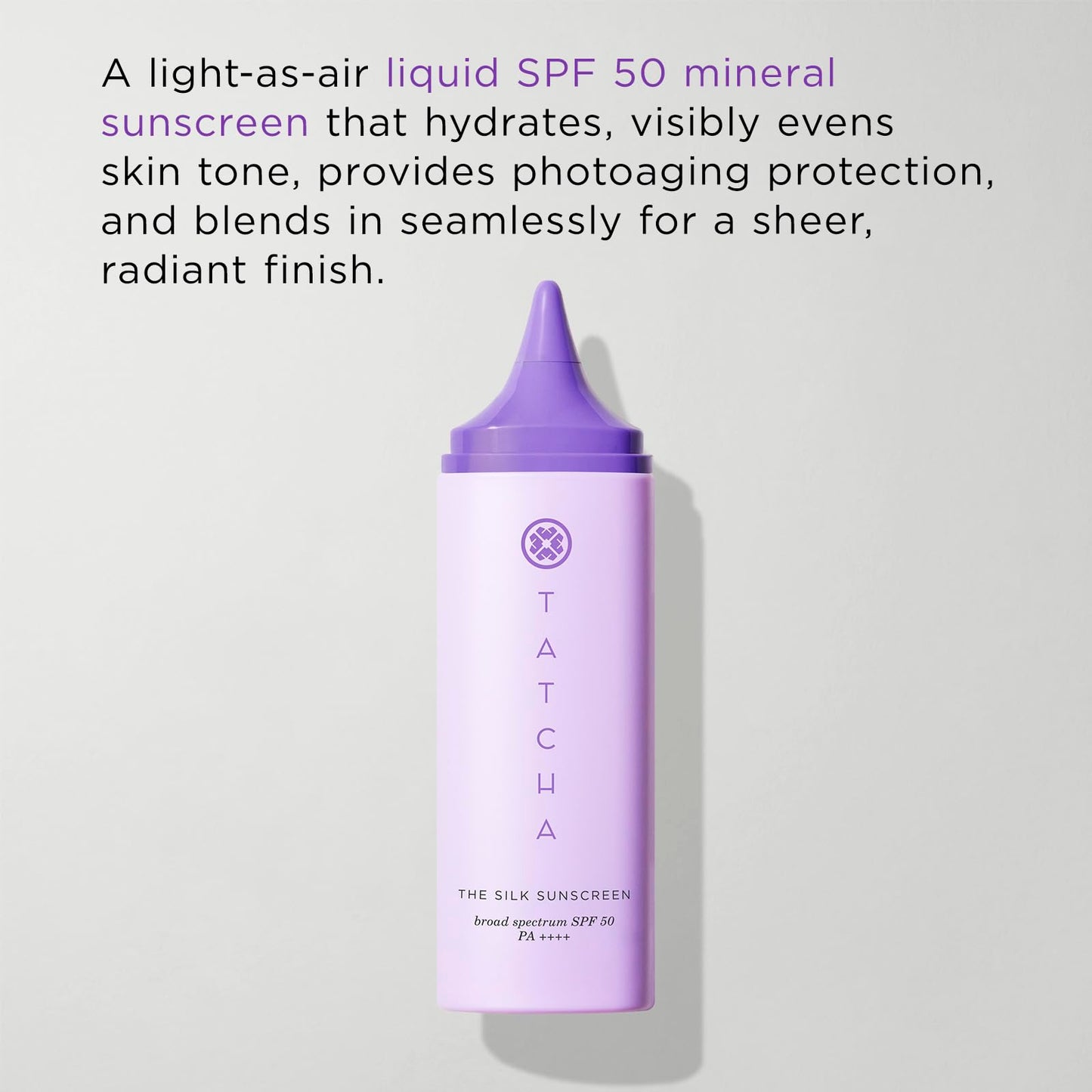 The Silk Sunscreen SPF 50 PA++++ | Weightless Hydrating Mineral Sunscreen – 50 ml | TATCHA