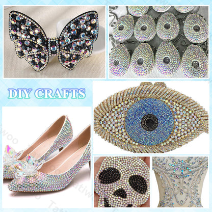 Tatiwoo 20000Pcs AB Flatback Jelly Resin Rhinestones — Mixed Sizes for Crafting & DIY Bedazzling