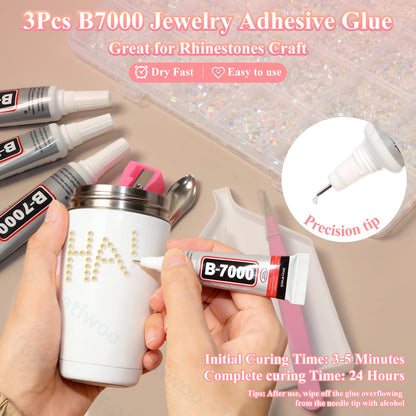 Tatiwoo 20,000 Transparent Flatback Jelly Rhinestones – Mixed Sizes for DIY Bedazzling