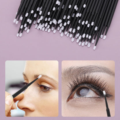 Tbestmax 3000 Pcs Micro Applicator Brushes & Swabs for Eyelash Extensions - Disposable Mascara Wands (Black)