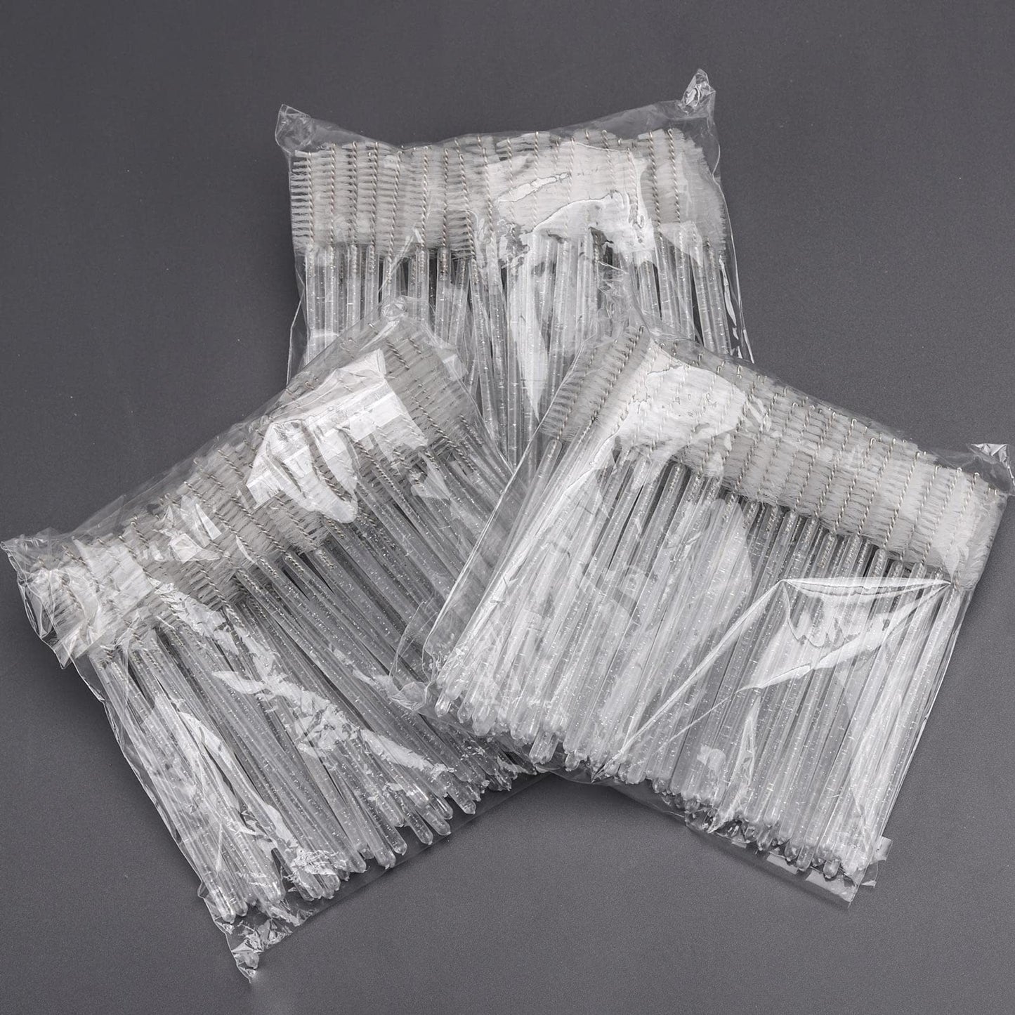 Tbestmax 300 Pcs Disposable Mascara Wands – Crystal Spoolies for Lash Extensions (White) Pack of 2