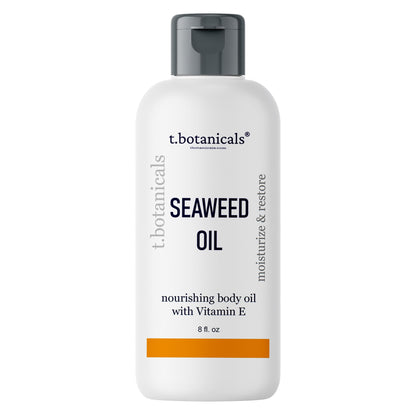 t.botanicals Seaweed Body Oil 8 oz – Fast-Absorbing, Non-Greasy Moisturizer (Citrus)