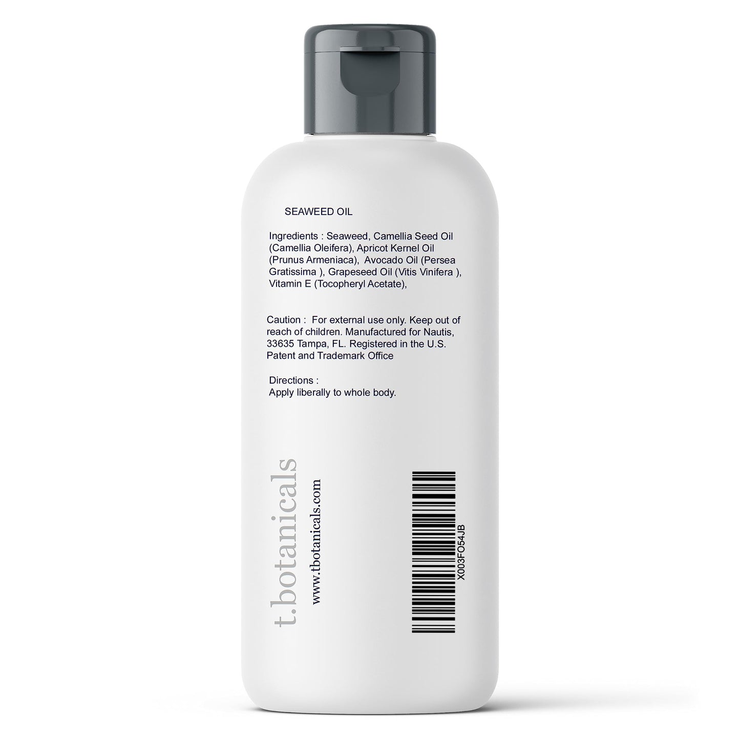 t.botanicals Seaweed Body Oil 8 oz – Fast-Absorbing Lavender Moisturizer