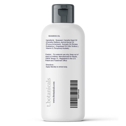 t.botanicals Seaweed Body Oil 8 oz – Fast-Absorbing, Non-Greasy Moisturizer (Citrus)