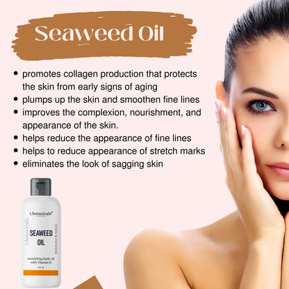 t.botanicals Seaweed Body Oil 8 oz – Fast-Absorbing Lavender Moisturizer