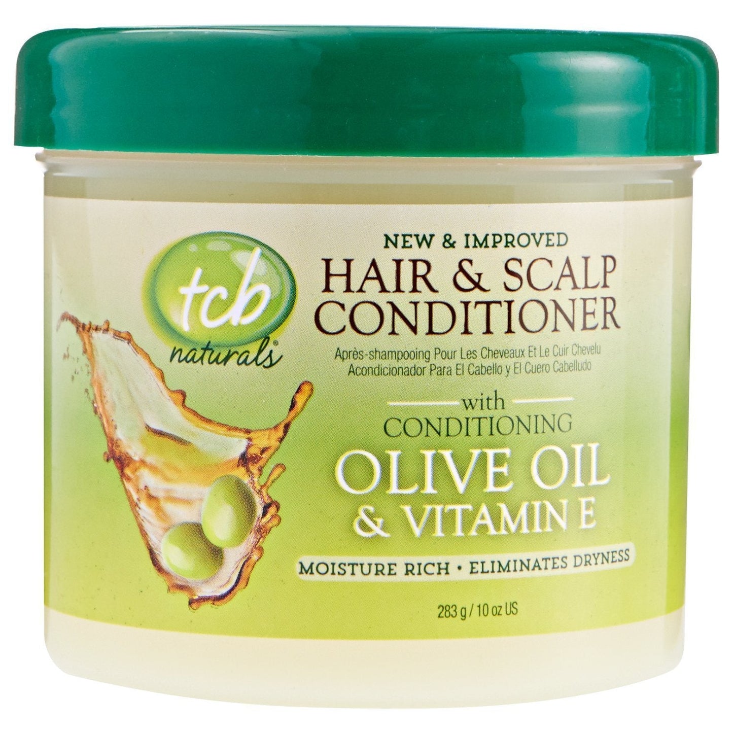 TCB Naturals Hair Scalp Conditioner 10 oz Jar – 3 Pack with Free Nail File