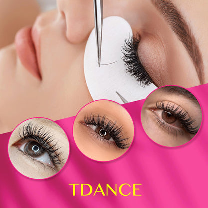 TDANCE Flat Lashes Ellipse Extensions 0.15/0.2mm – Ultra-Light Air Flat Lashes for Salon Use