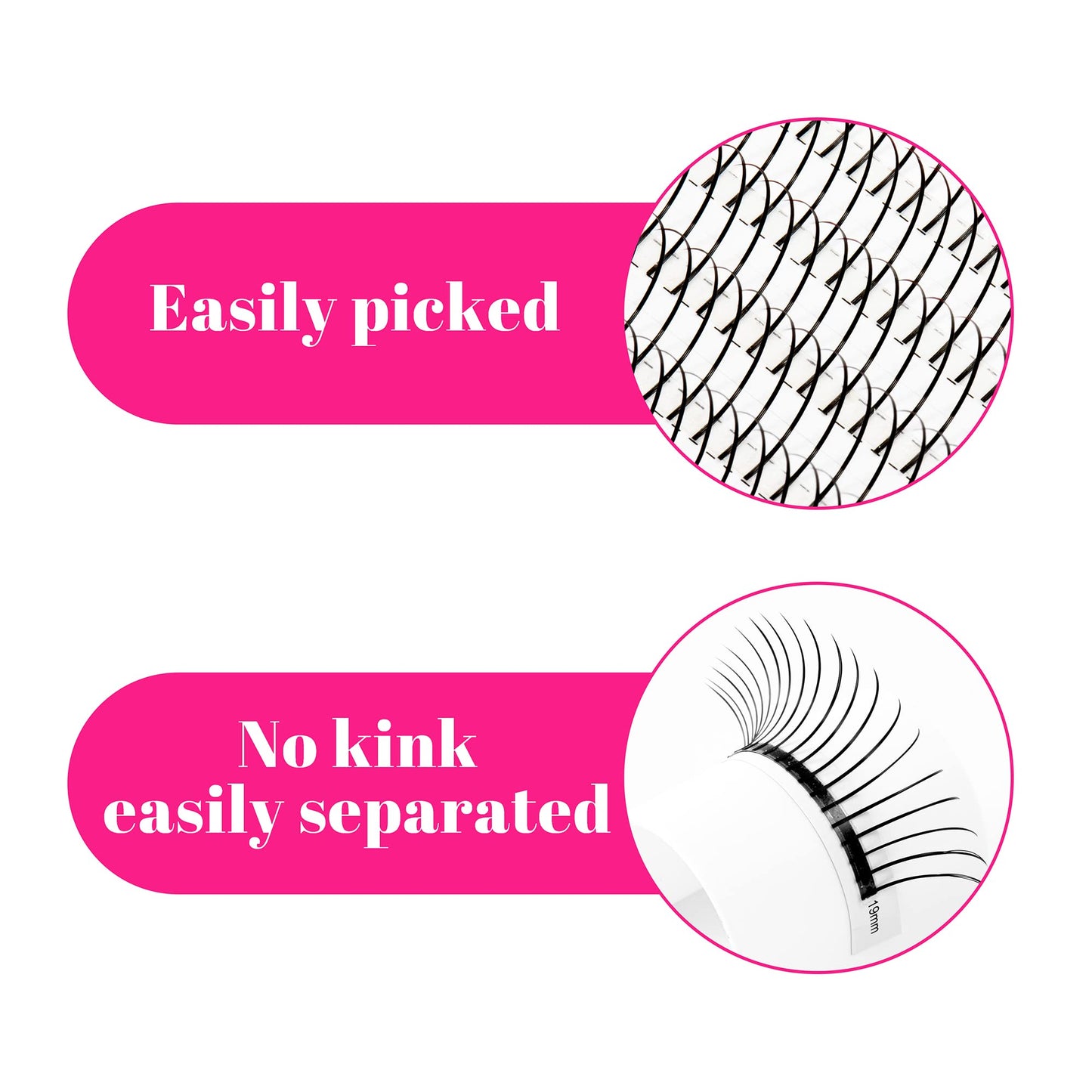 TDANCE Spikes Lash Extensions Matte Black Premade Spikes Eyelash Extensions (Spikes-0.07-D, 8–15 mm)